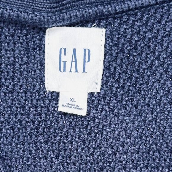 Gap XL Women Cable Knit Cardigan Sweater Academia Work Office Cotton - Picture 3 of 5